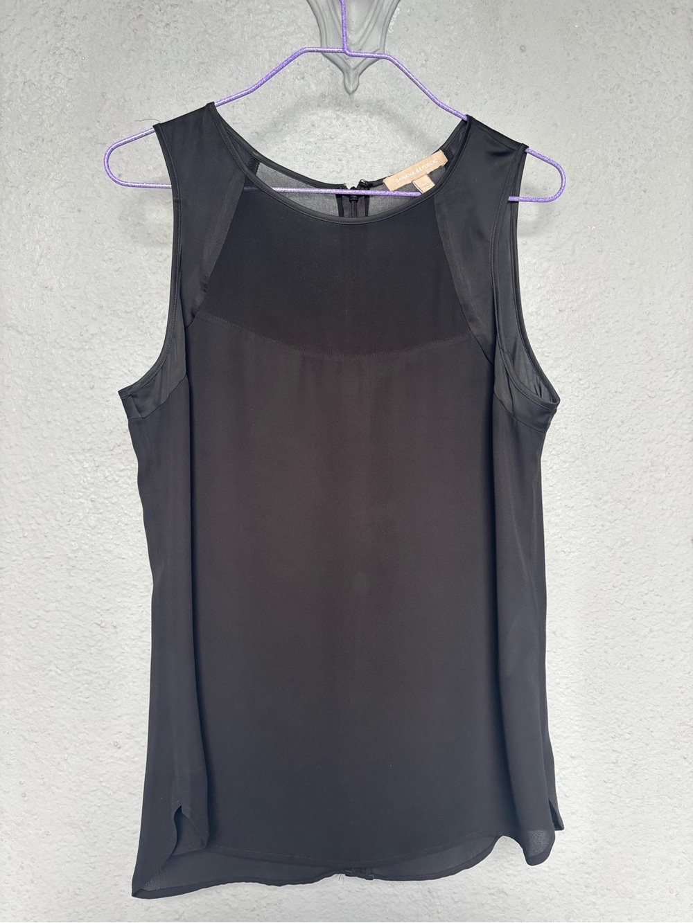 Banana Republic Black Sleeveless Chiffon Shell